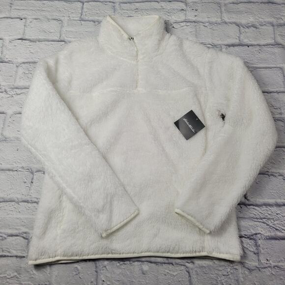 Eddie Bauer Jackets & Blazers - NWT Eddie Bauer White Quest Plush 1/4 Zip Fleece size XS